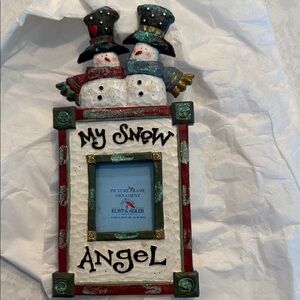 Kurt Adler Snowman Picture Frame - Red, White, and Green